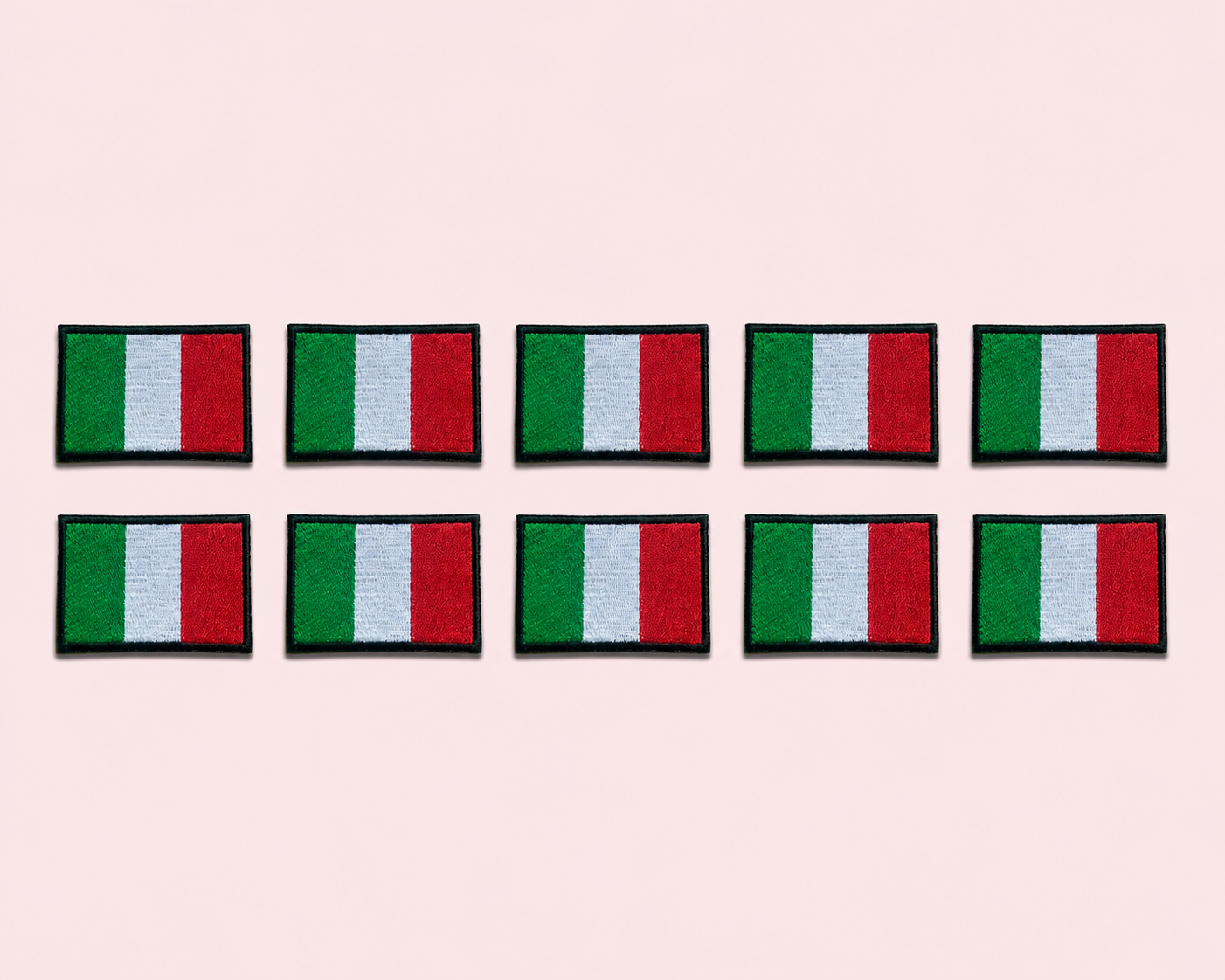 Patch bandiera italiana ricamata toppa termoadesiva 10 pezzi | KaleidoShop