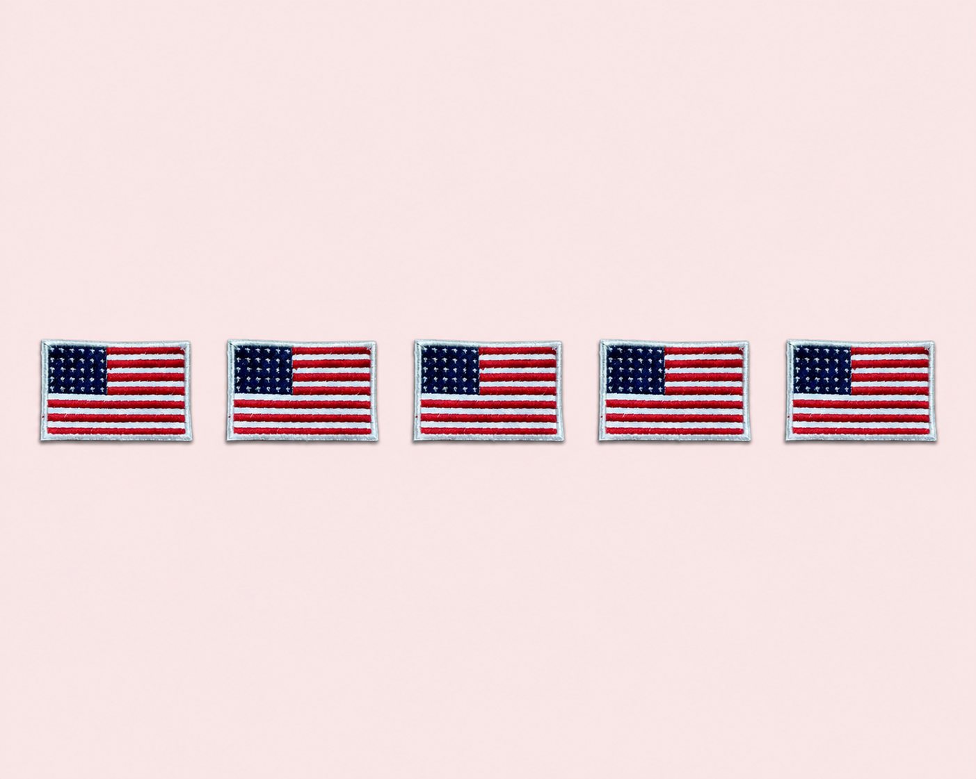 Patch bandiera americana ricamata toppa termoadesiva USA 5 pezzi | KaleidoShop