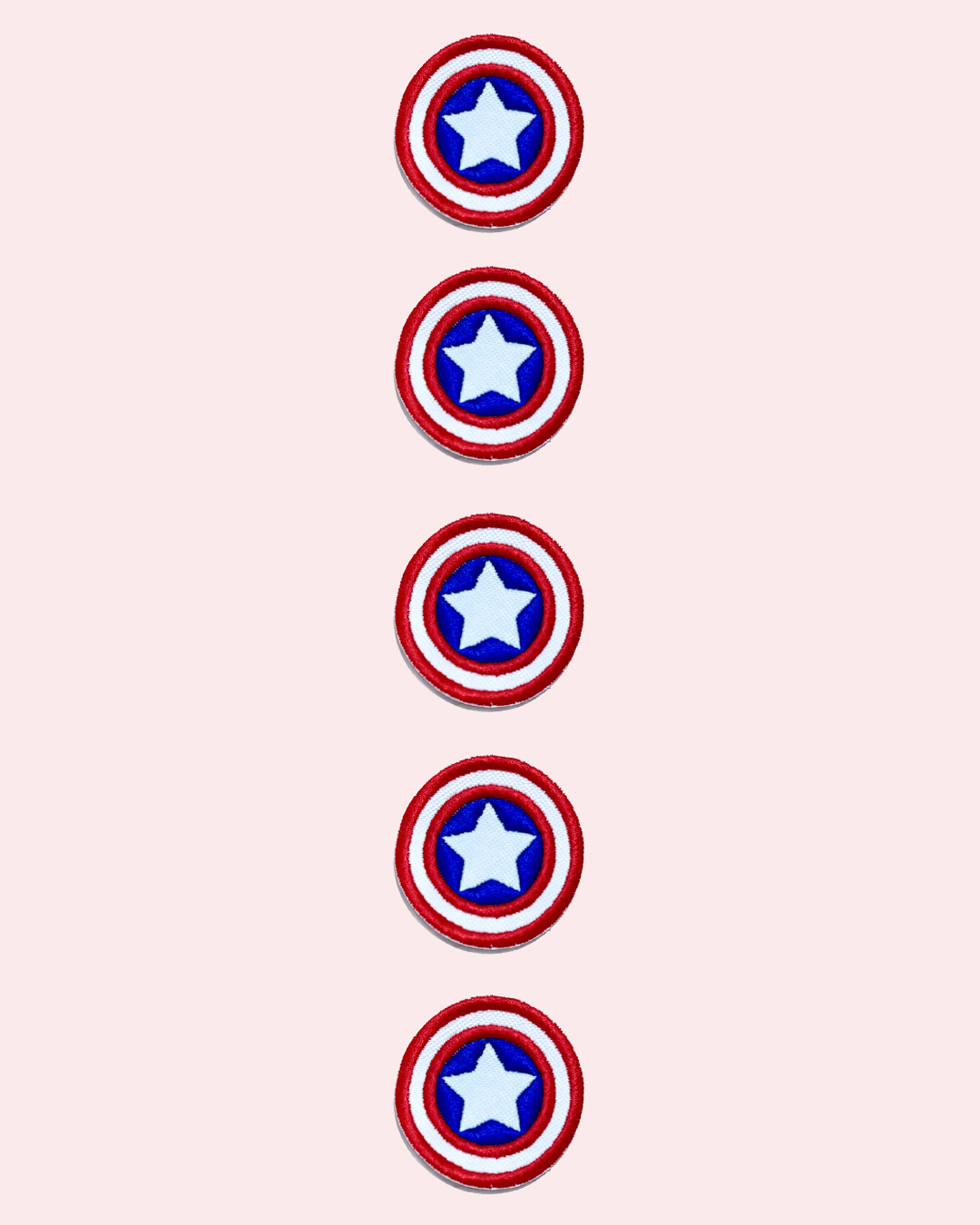 Patch Capitan America ricamata toppa termoadesiva 5 pezzi | KaleidoShop