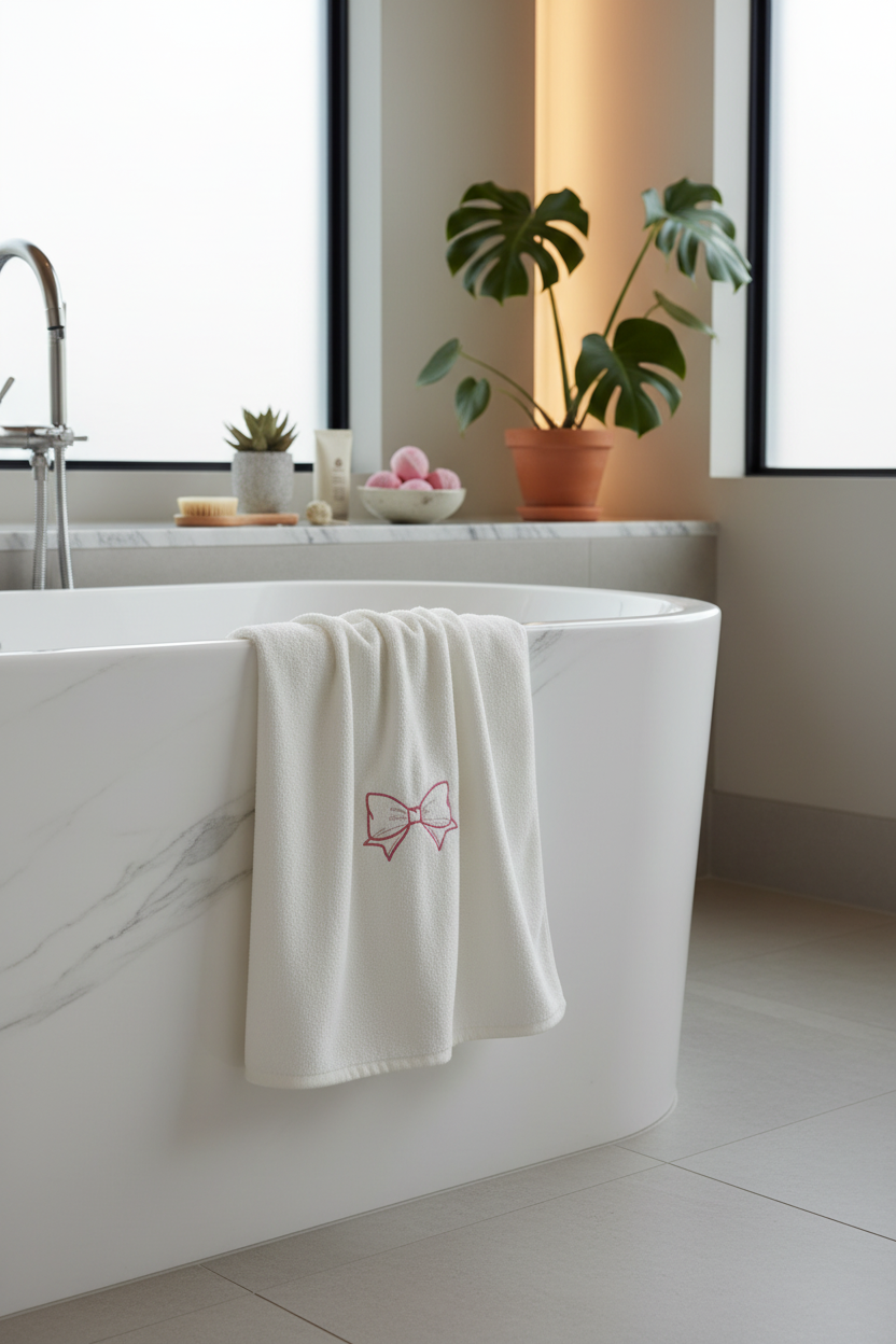 Telo bagno spugna 100% cotone OEKO-TEX ribbon | KaleidoShop