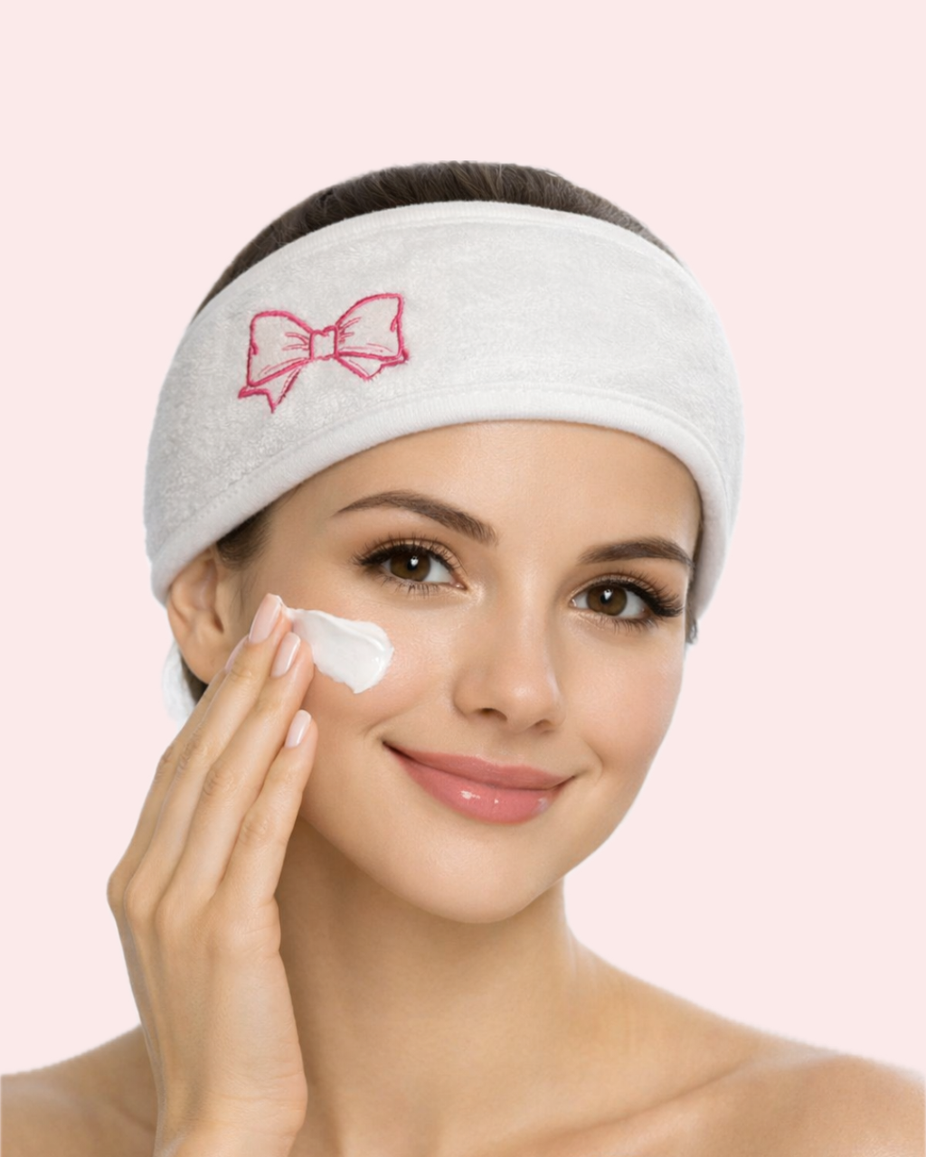 Fascia per Capelli Skincare Ribbon in misto cotone ricamata | KaleidoShop