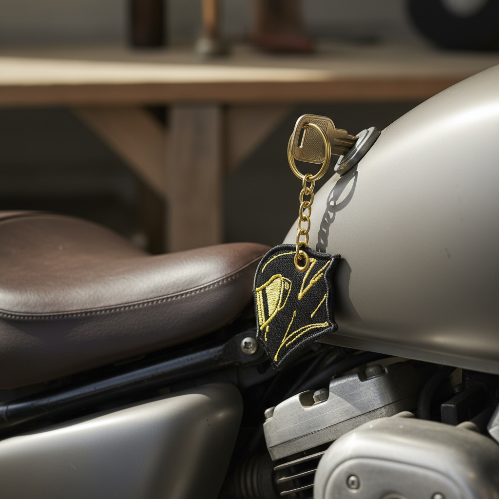 CURVE Helmet portachiavi con ricamo casco – Collezione CURVE KaleidoShop